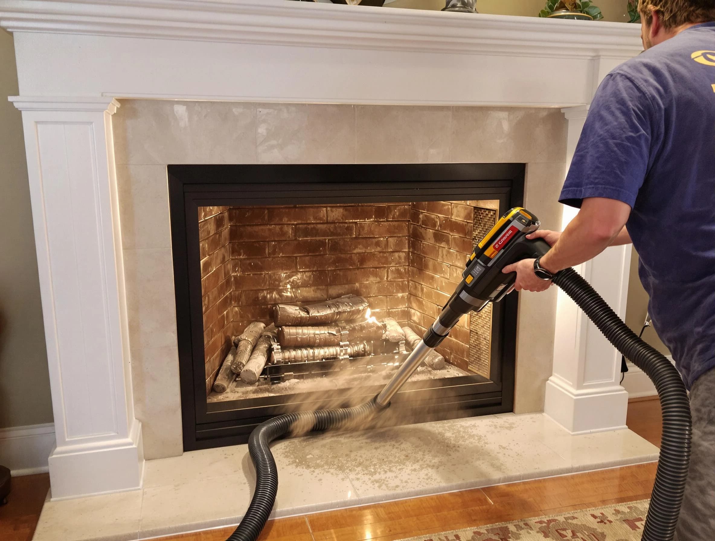 Fireplace cleaning performed by College Park Chimney Sweep in College Park, GA