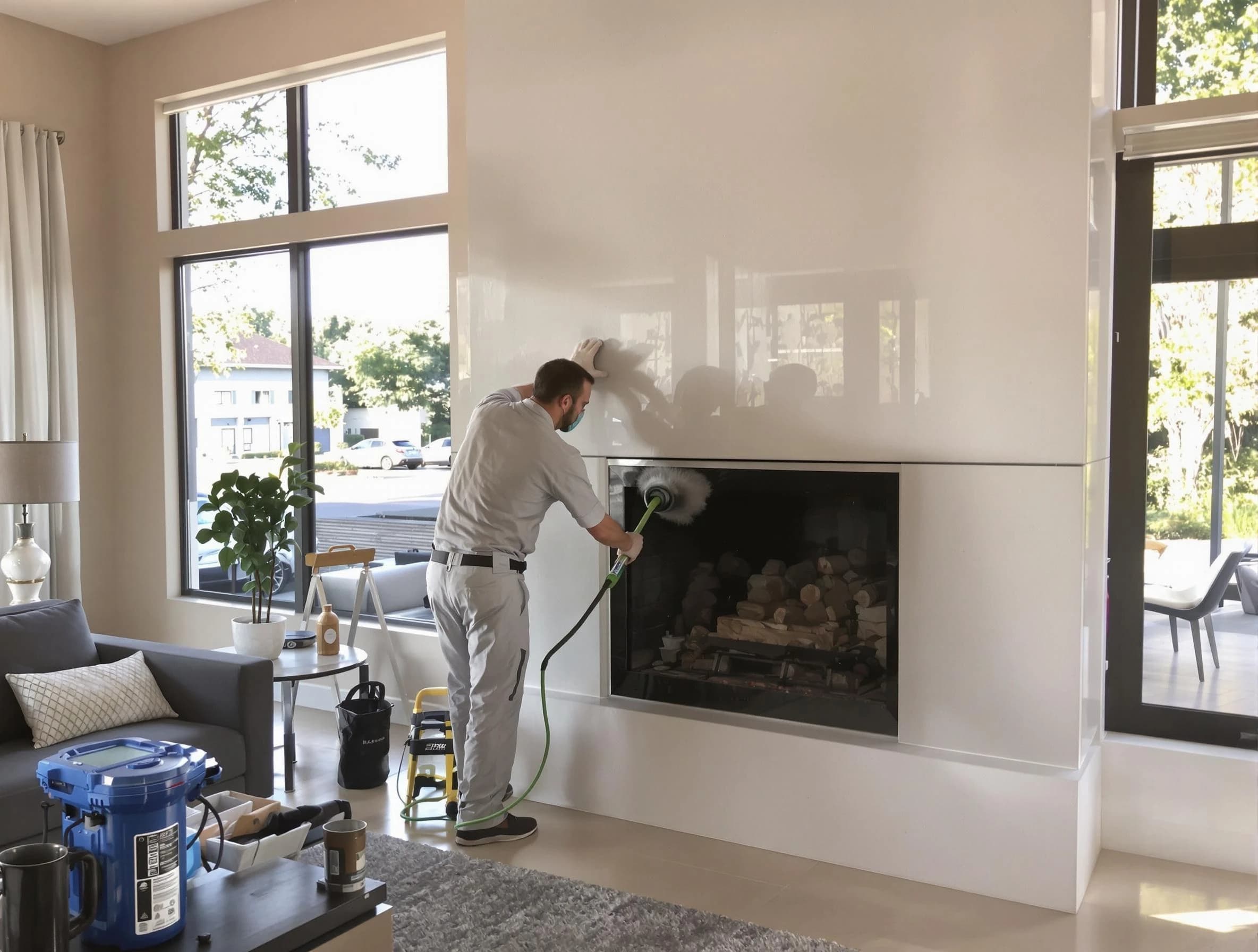 College Park Chimney Sweep performing thorough soot removal in College Park, GA