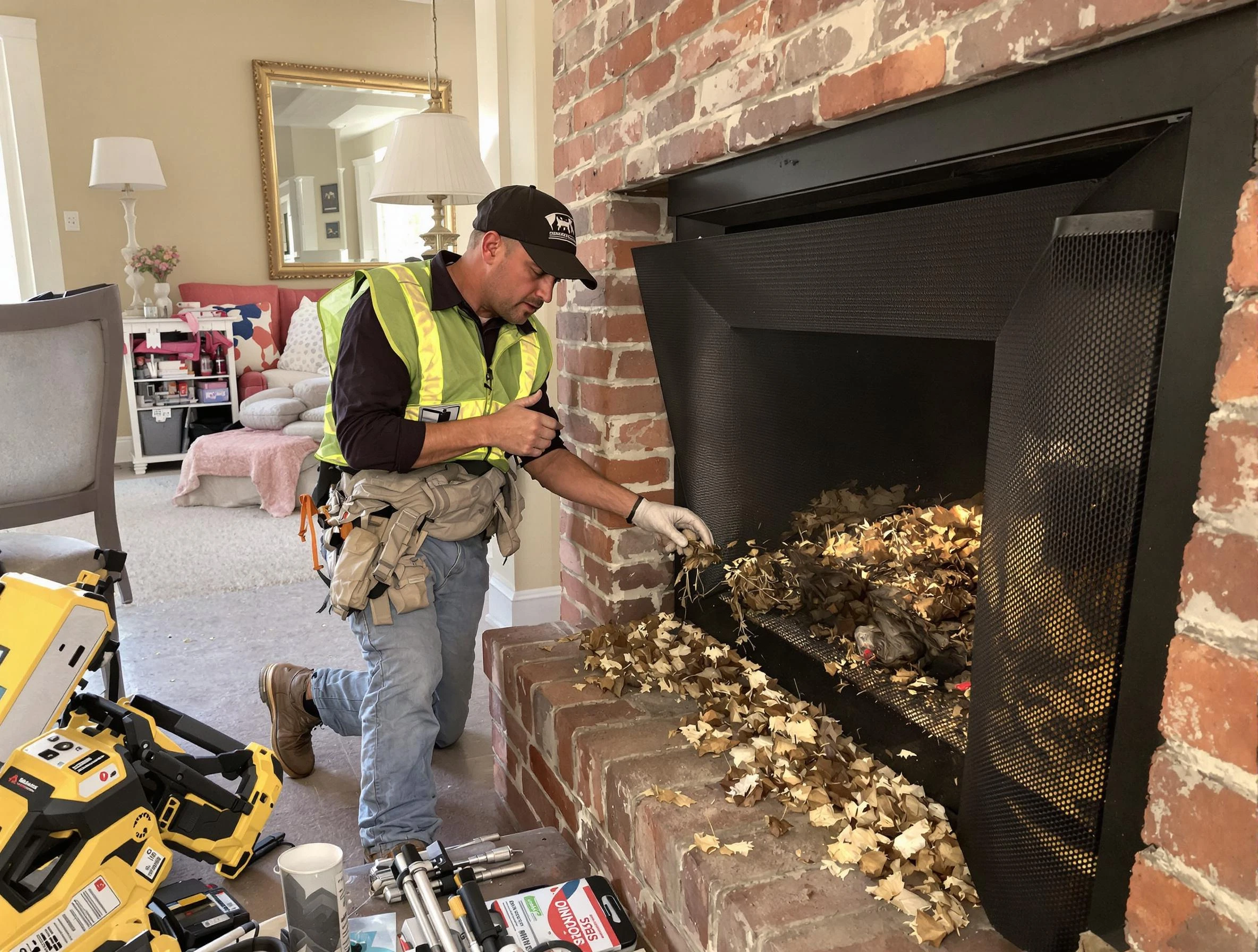 Safe screening installation by College Park Chimney Sweep in College Park, GA