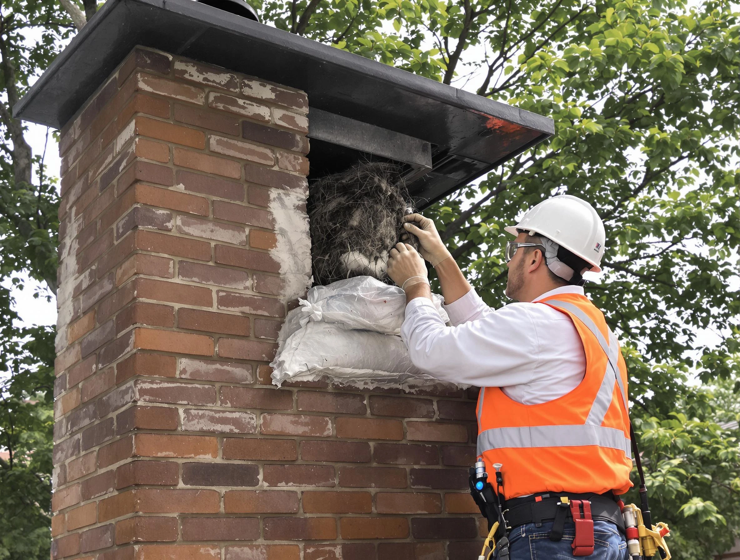Humane removal of debris and animals by College Park Chimney Sweep in College Park, GA