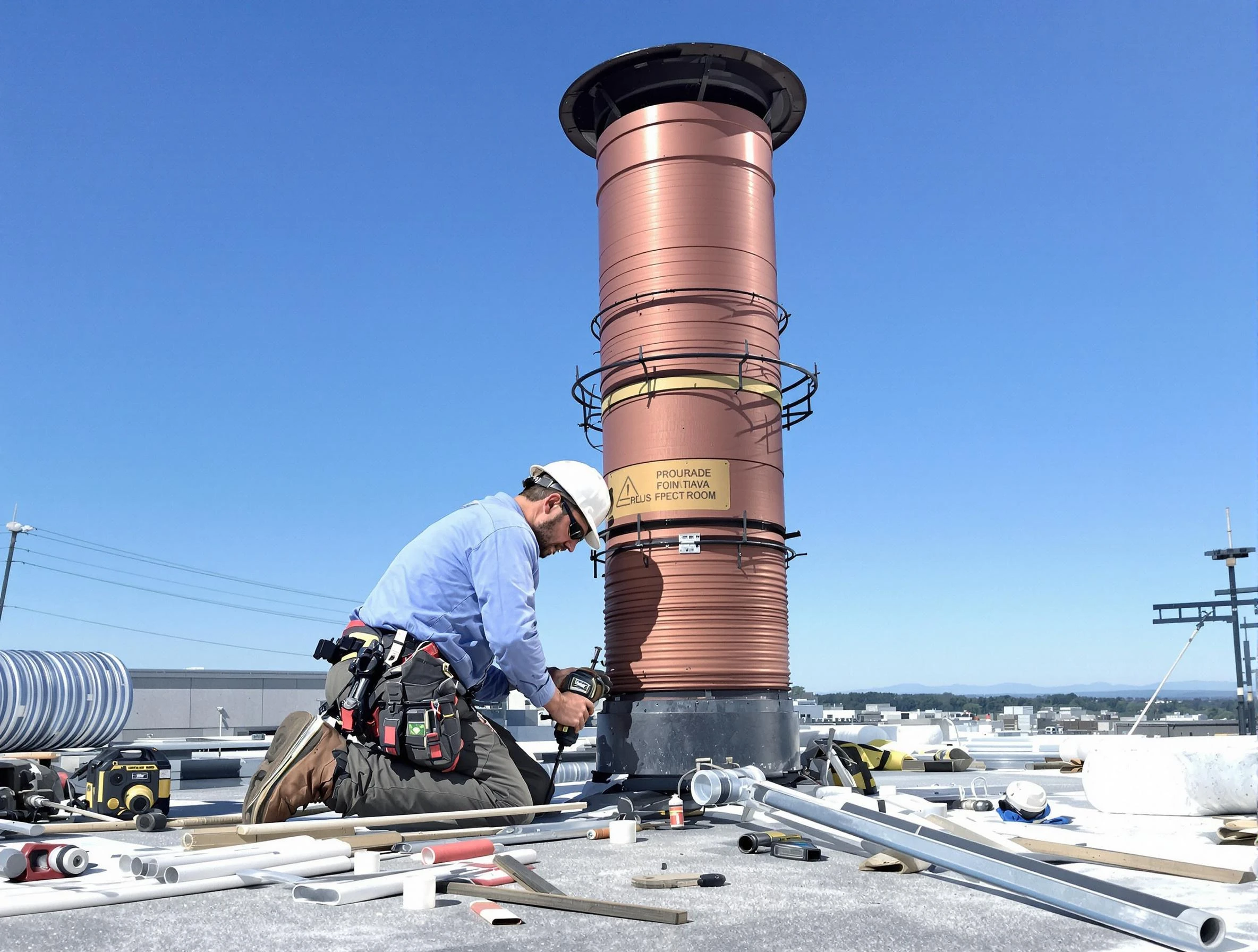 Installed chimney liner by College Park Chimney Sweep in College Park, GA