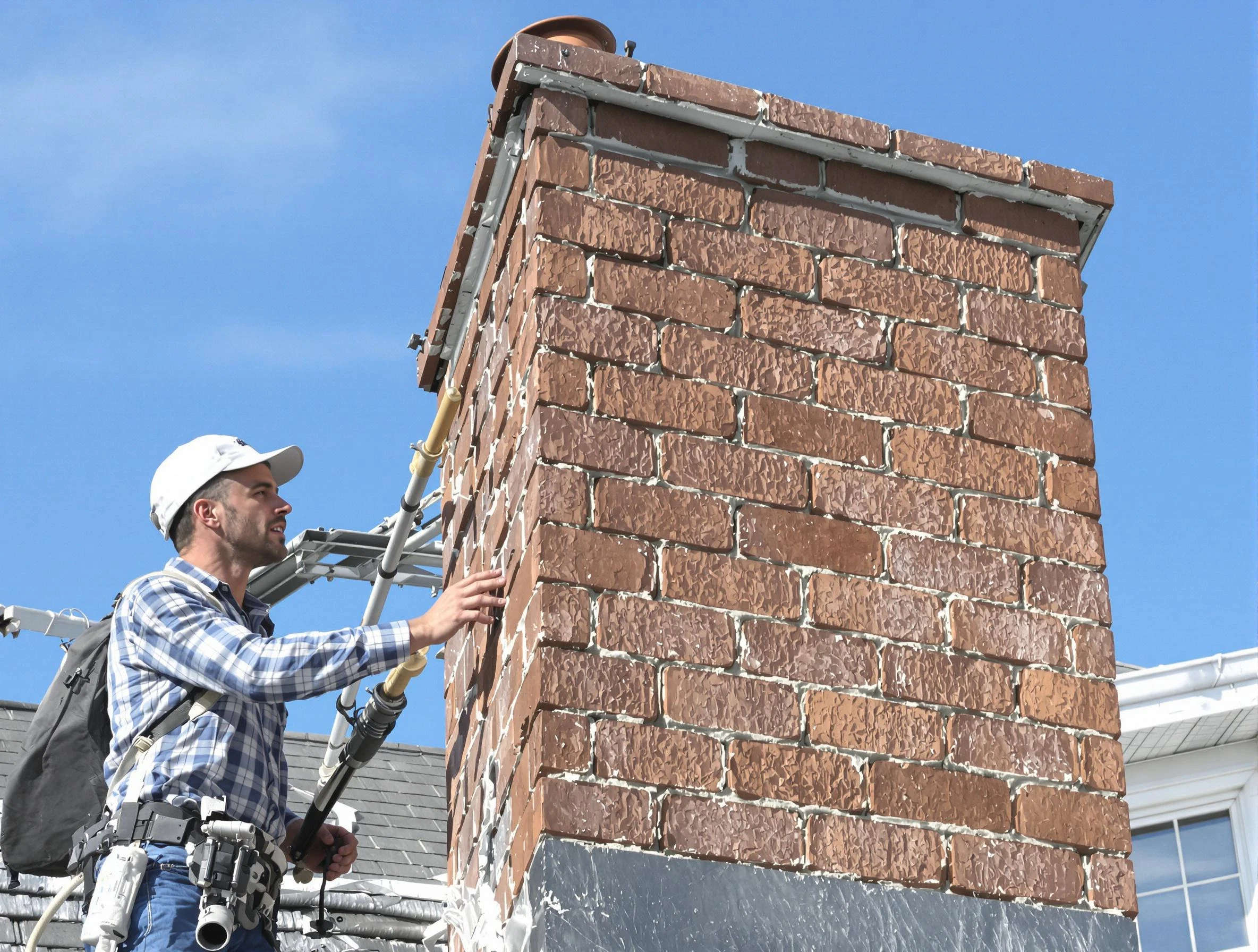 Brickwork for a chimney rebuild by College Park Chimney Sweep in College Park, GA