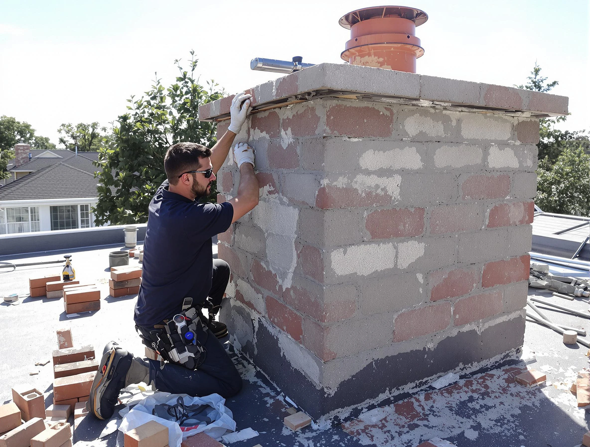 Advanced chimney repair process by College Park Chimney Sweep in College Park, GA