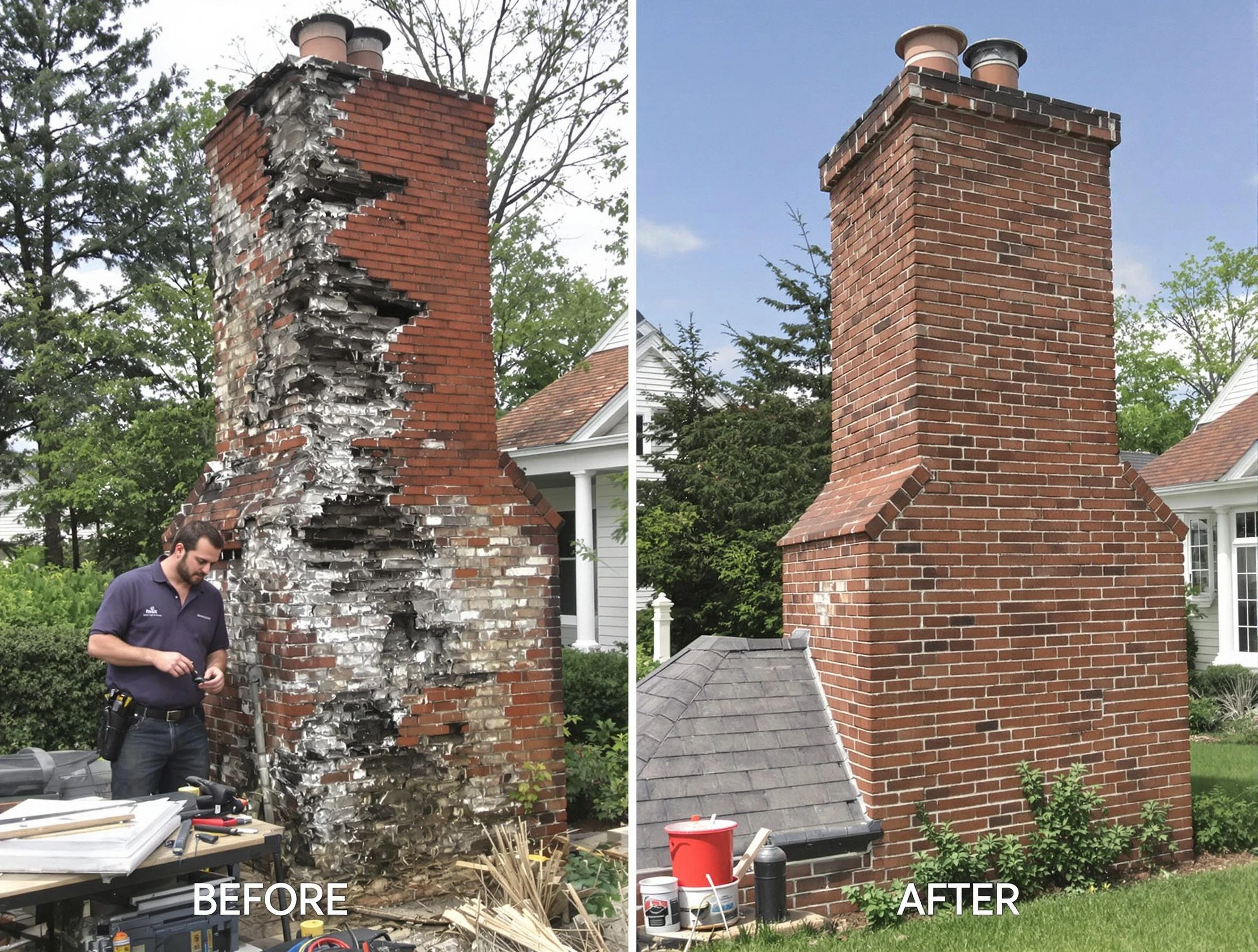 College Park Chimney Sweep performing a full chimney restoration in College Park, GA