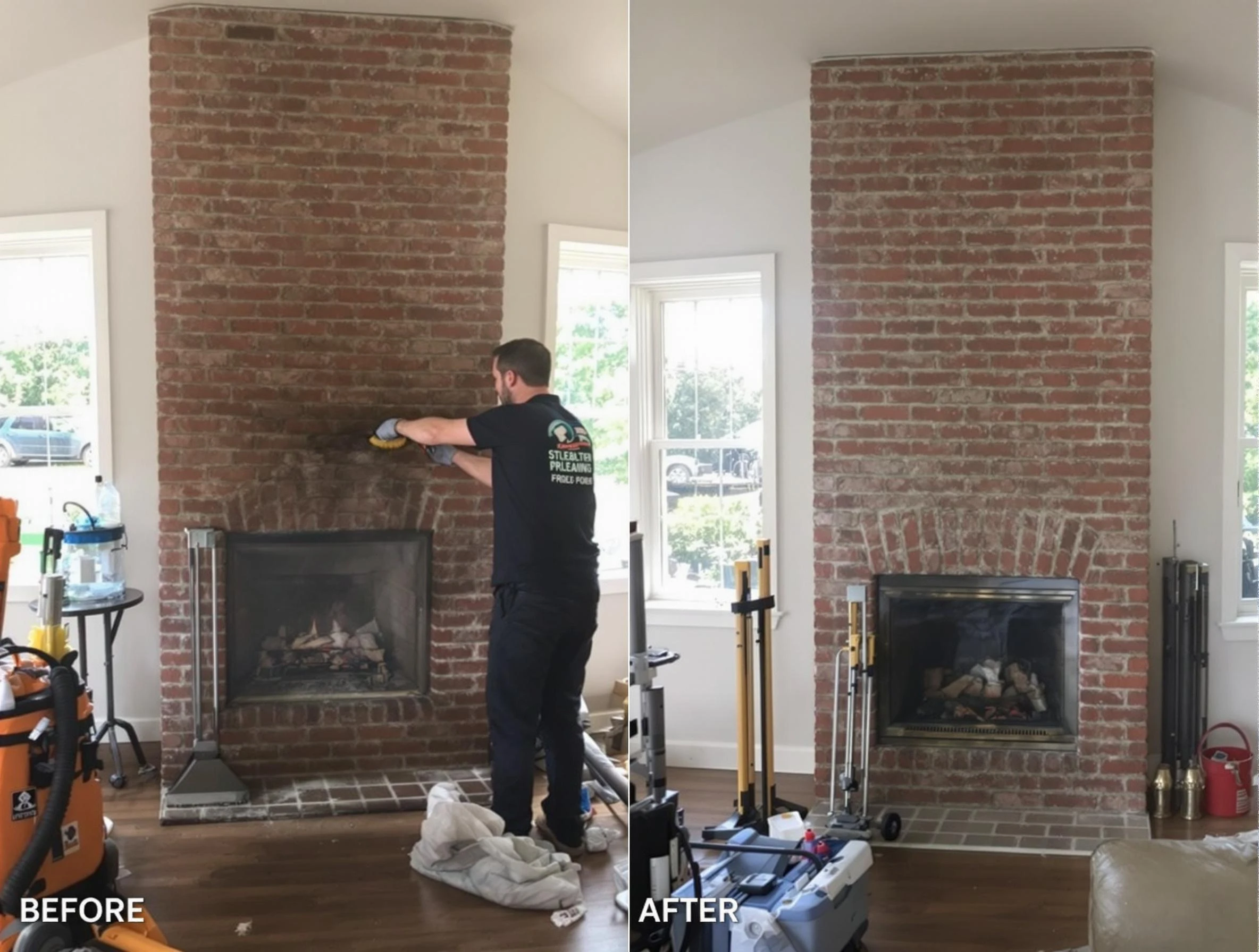 Finished chimney sweeping service by College Park Chimney Sweep in College Park, GA