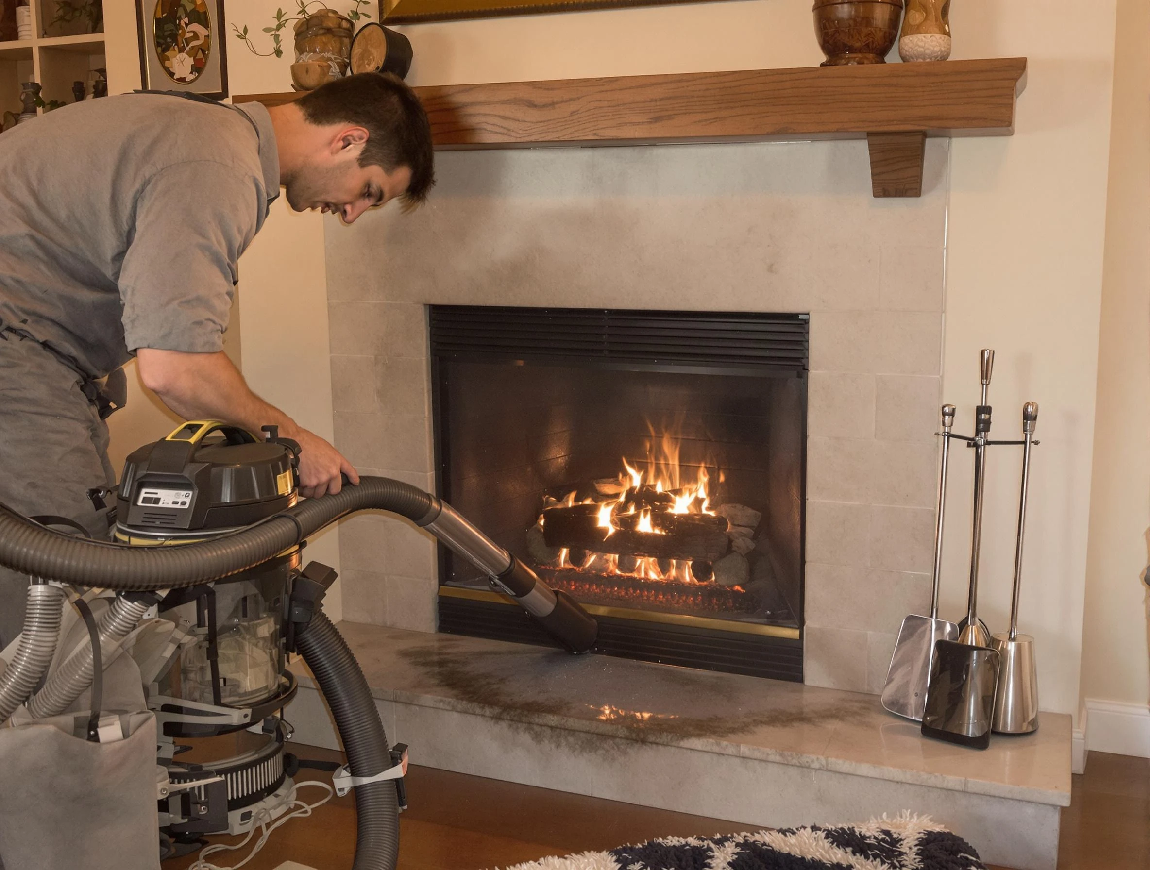 Routine fireplace upkeep by College Park Chimney Sweep in College Park, GA