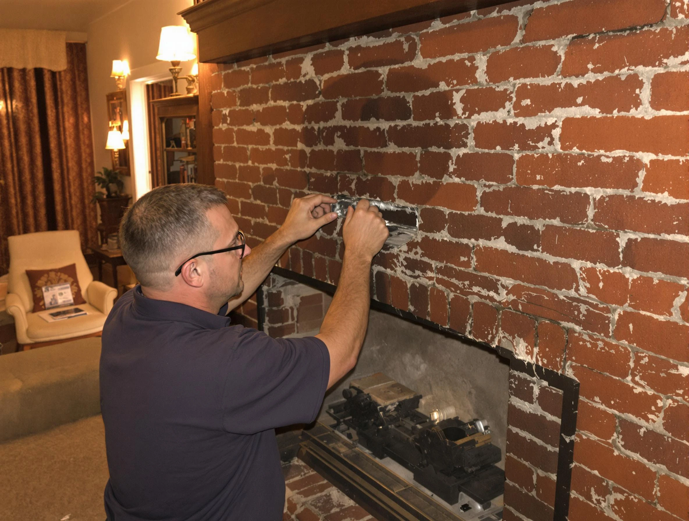 College Park Chimney Sweep expert fixing a fireplace in College Park, GA