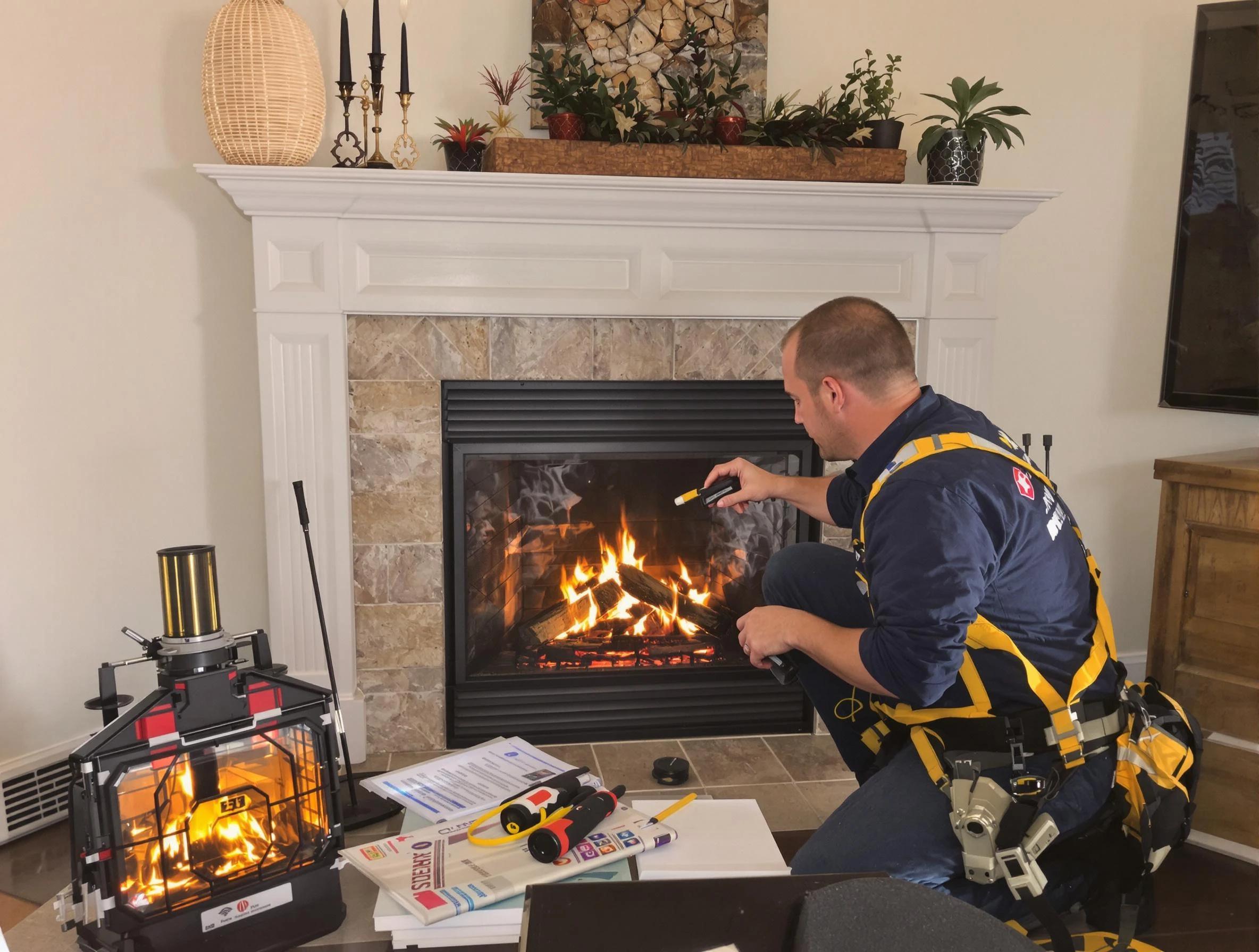 Safety-focused fireplace inspection by College Park Chimney Sweep in College Park, GA