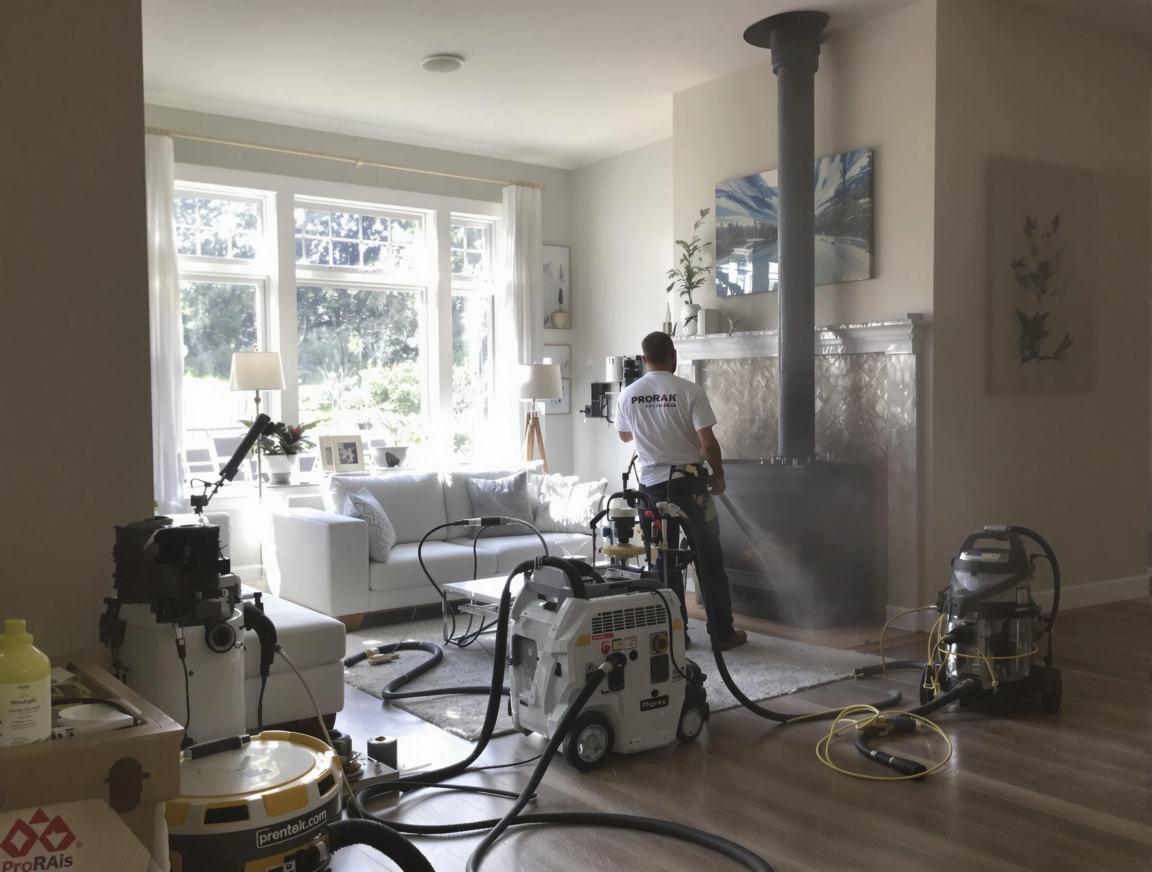 Soot removal service by College Park Chimney Sweep for a fireplace in College Park, GA